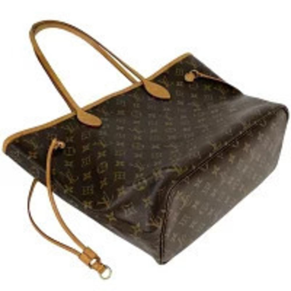 Louis Vuitton Tote Neverfull Bag Brown Fuchsia Pink Handbag Monogram Brown Pink